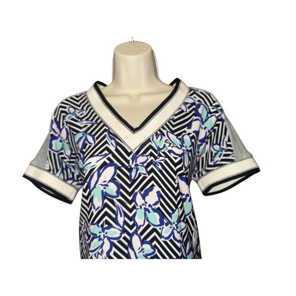 Potters Pot floral and geometric print t-shirt dress size M EUC - Picture 3 of 8